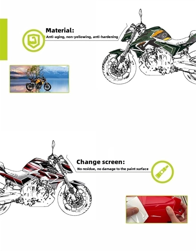 LURRIL Motorcycle Sticker Graphic Decal Kit Compatibile with